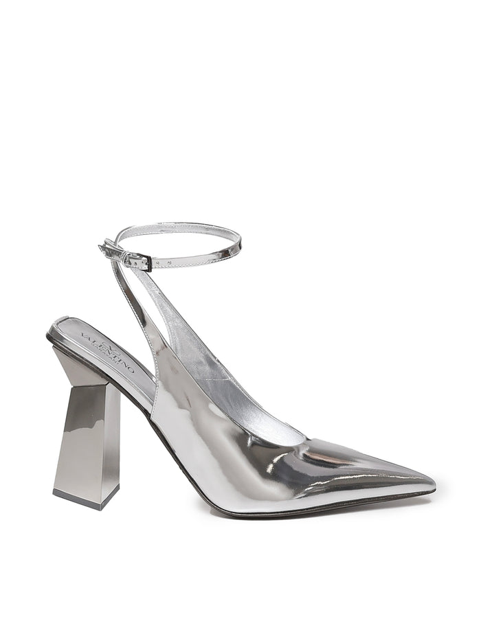 Valentino Garavani With Heel Silver Calfskin