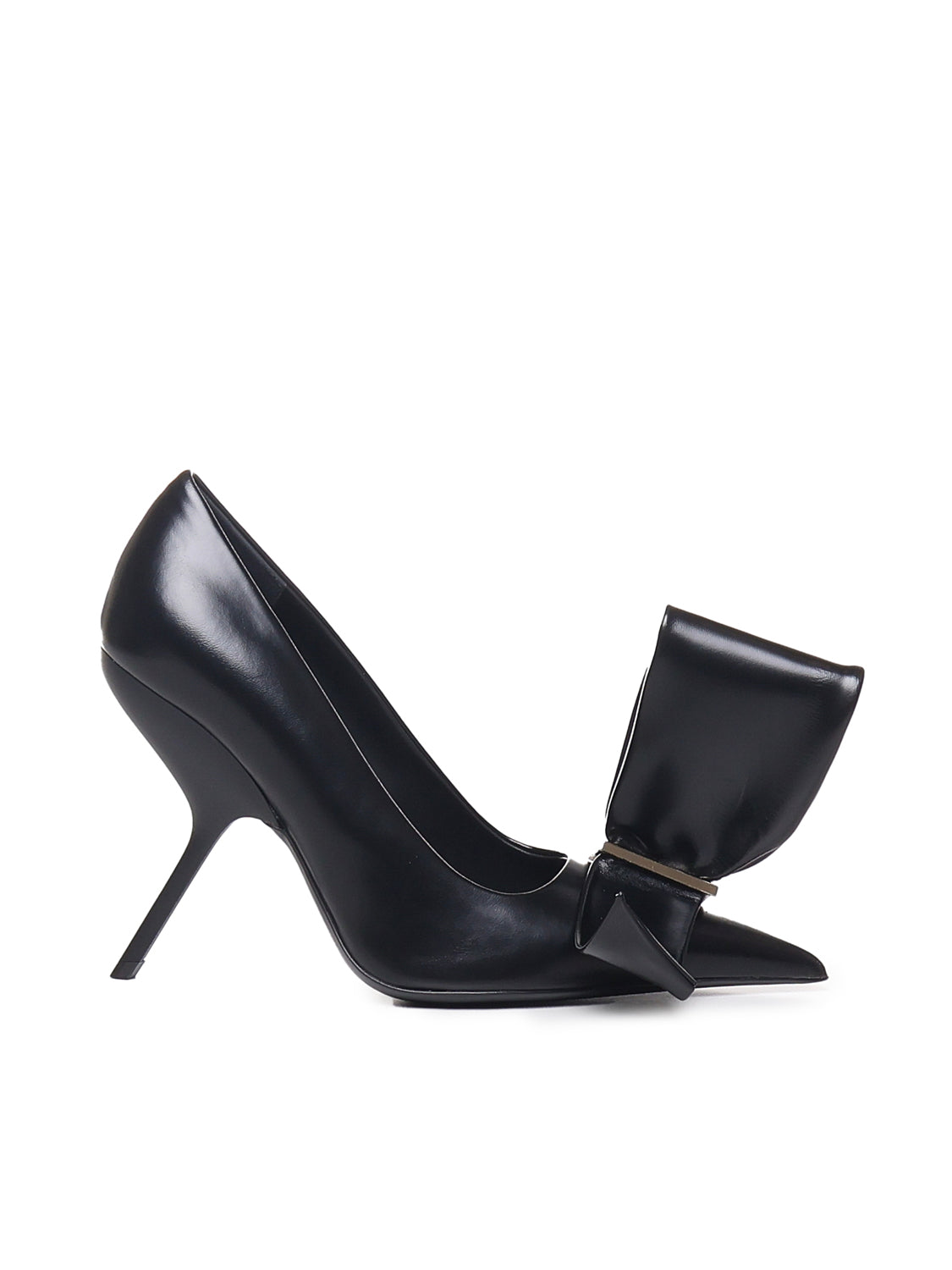 Ferragamo With Heel Black Lambskin