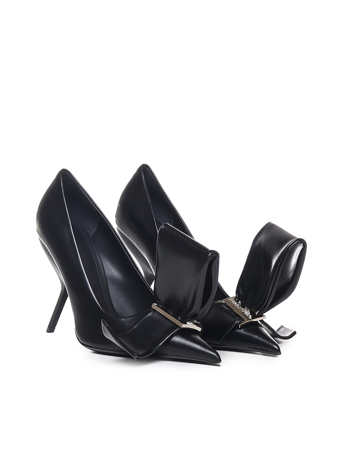 Ferragamo With Heel Black Lambskin