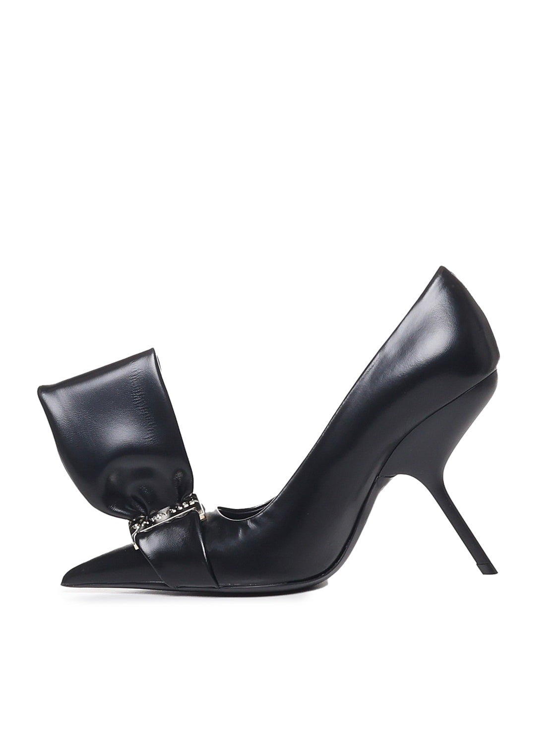 Ferragamo With Heel Black Lambskin