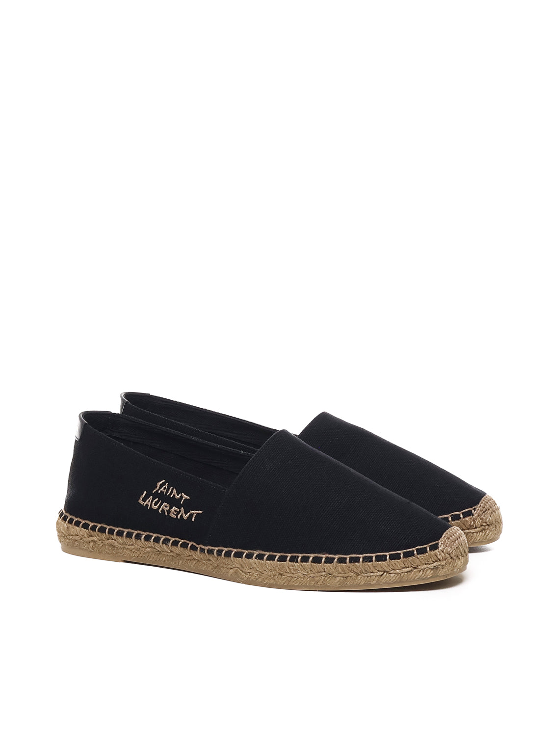 Saint Laurent Flat Shoes Black Cotton