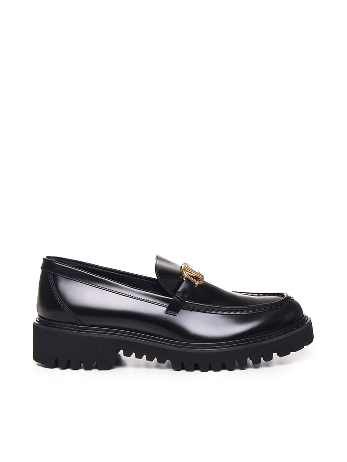 Valentino Garavani Flat Shoes Black Calfskin