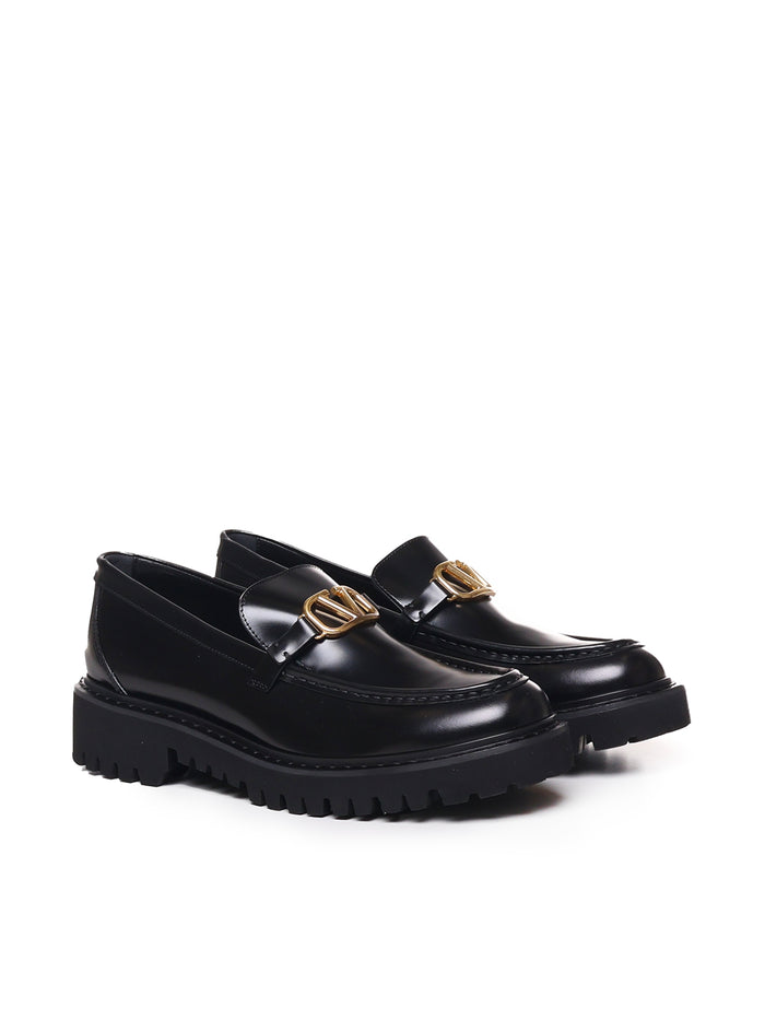 Valentino Garavani Flat Shoes Black Calfskin