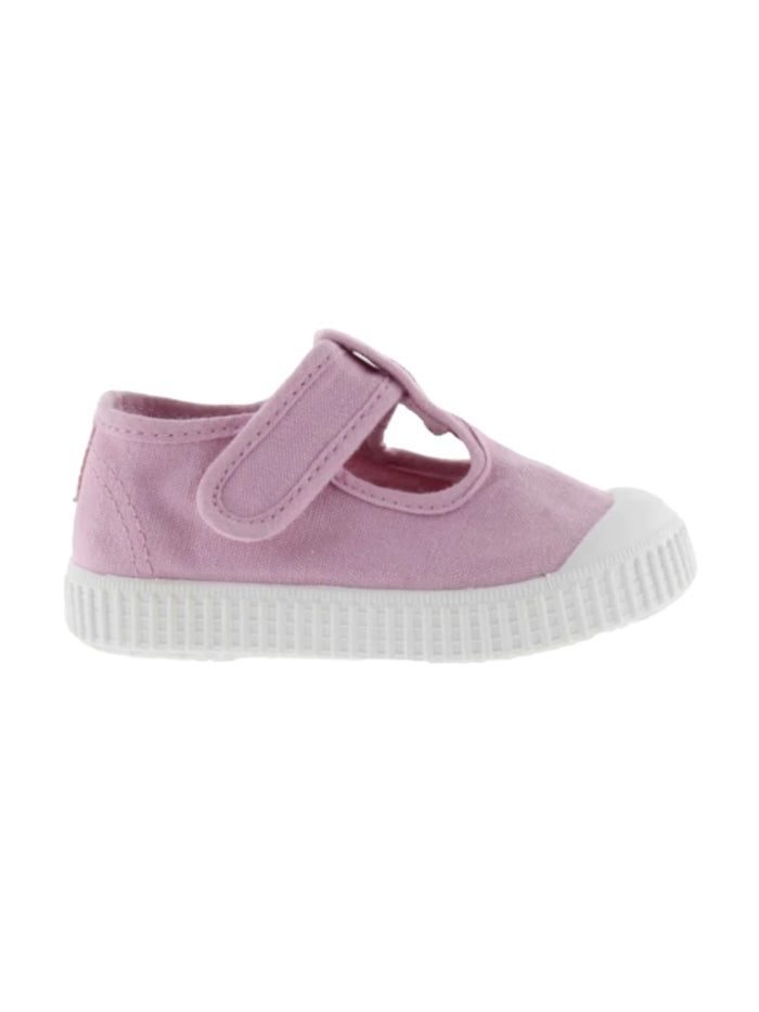 1915 Sandalia Tira Lona Tintado Pink & Purple Cotton Rubber Sole Shoe