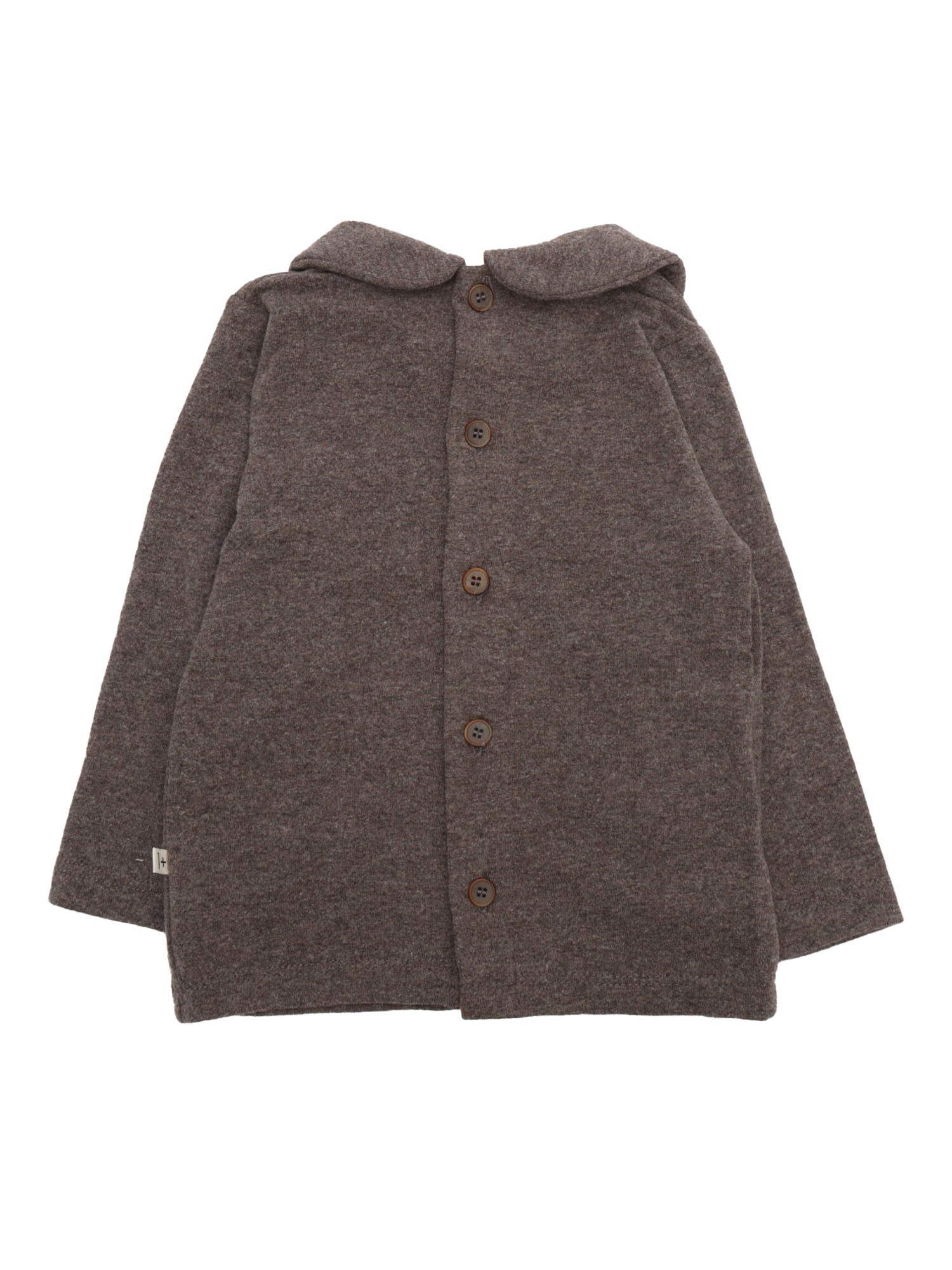Collar Blouse Grey Cotton Acrylic Elastan