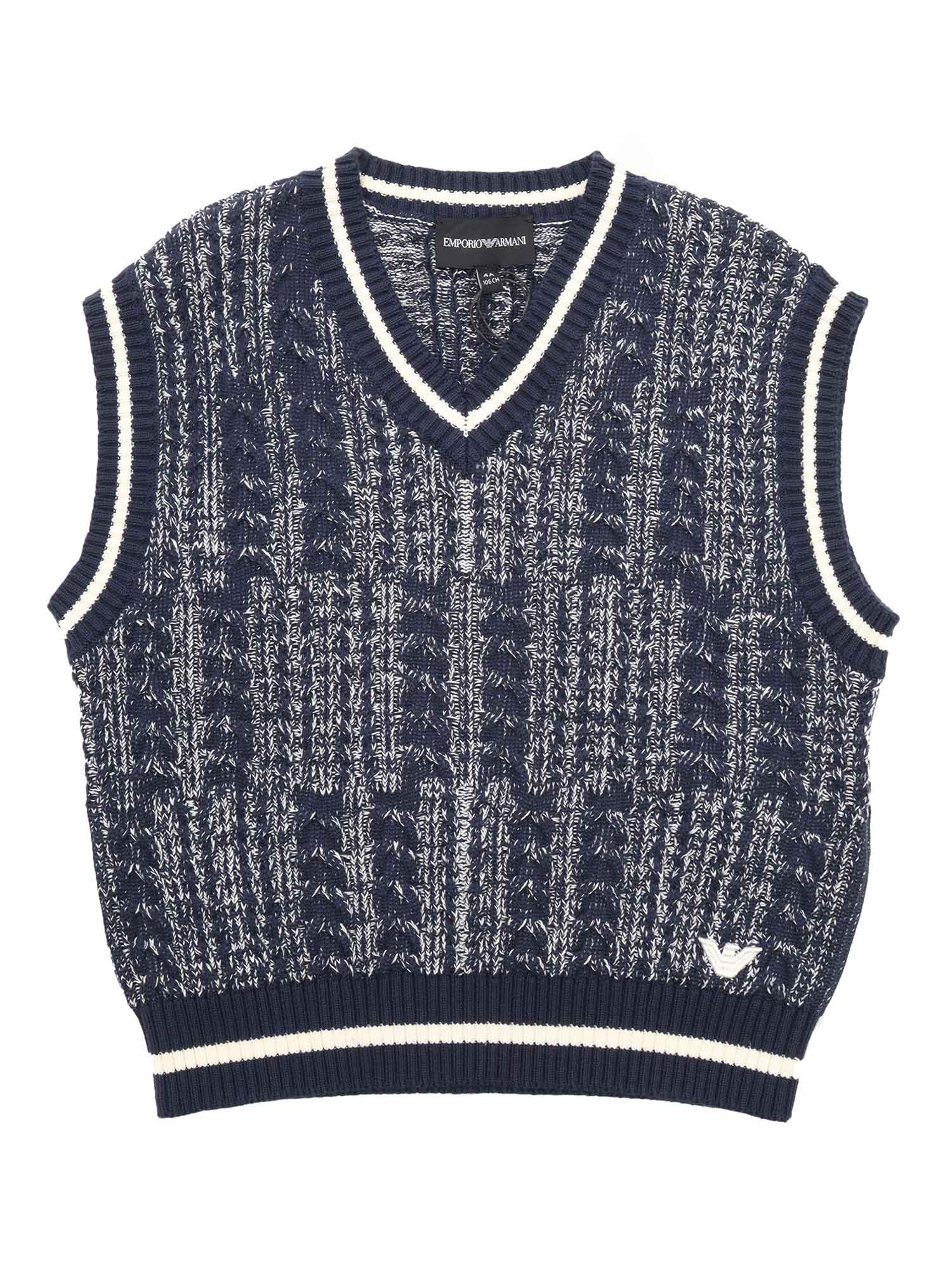 Vest - Sweater Blue Cotton