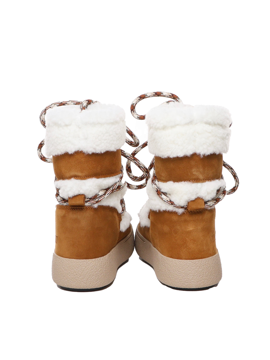 Moon Boot Brown, White Shearling