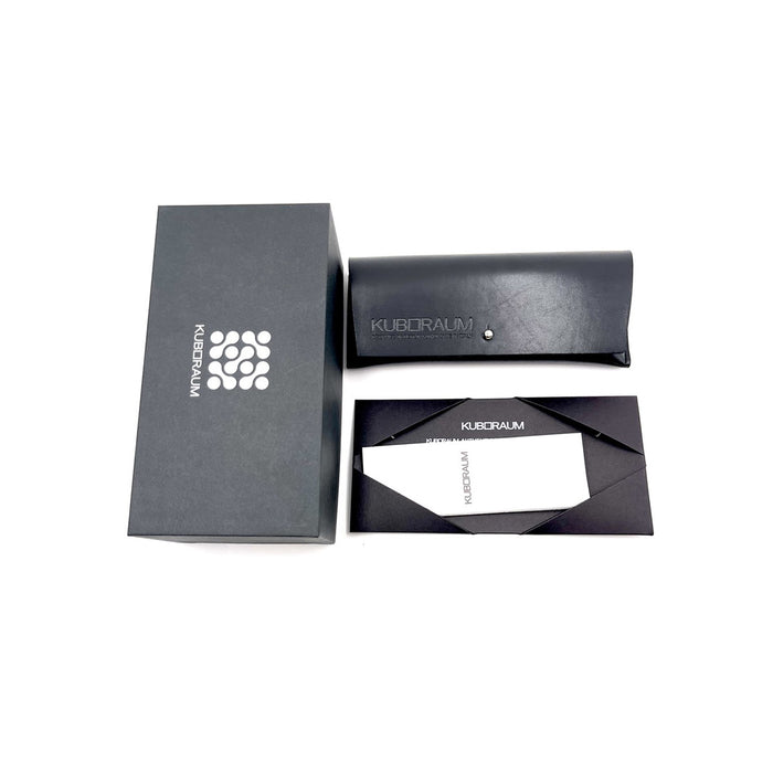 Kuboraum Maske P1 BS GY Black Shine Dark Grey Nero Acetato Mazzucchelli Occhiali Da Sole