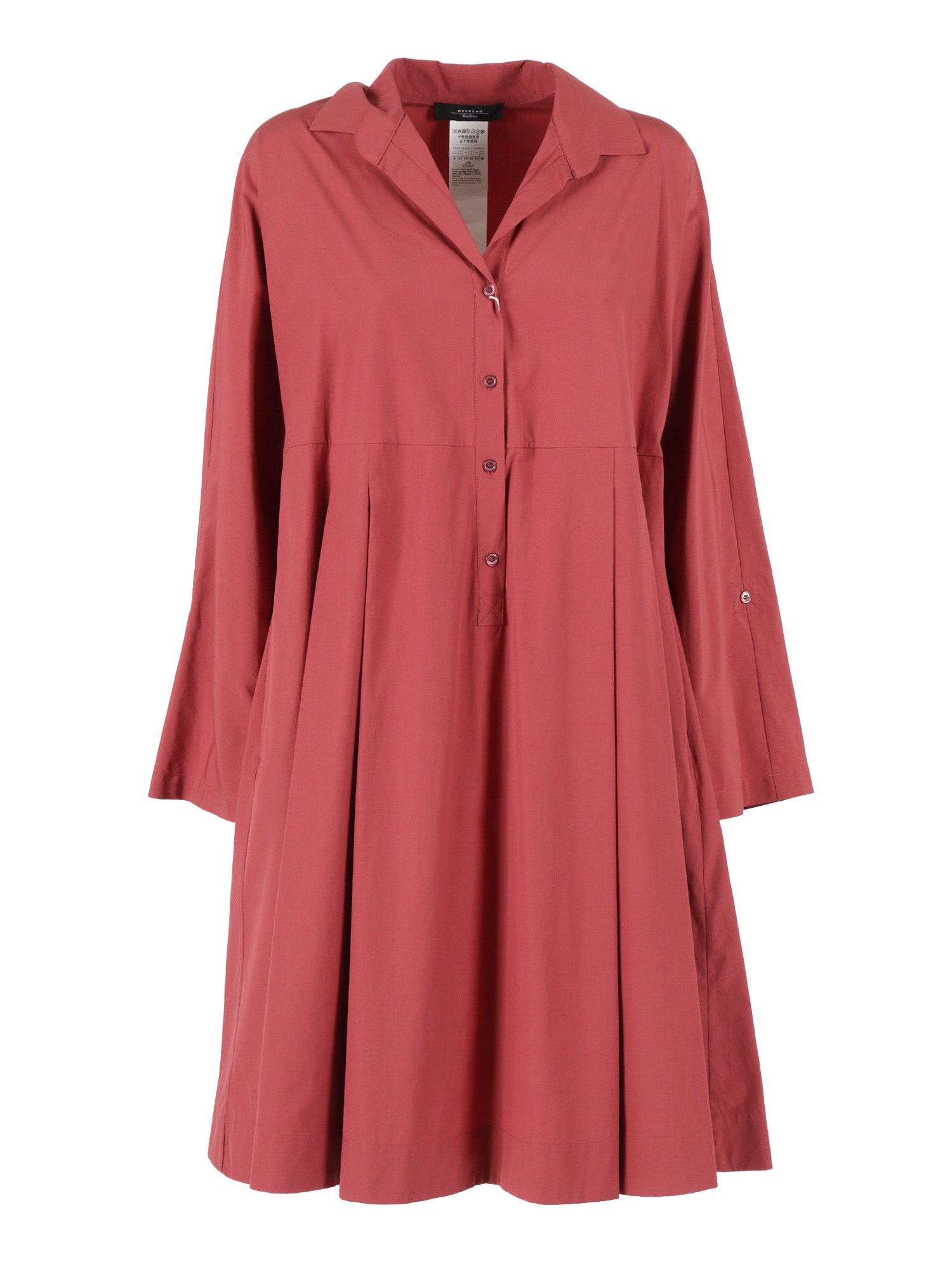 DRESS Red Cotton Midi