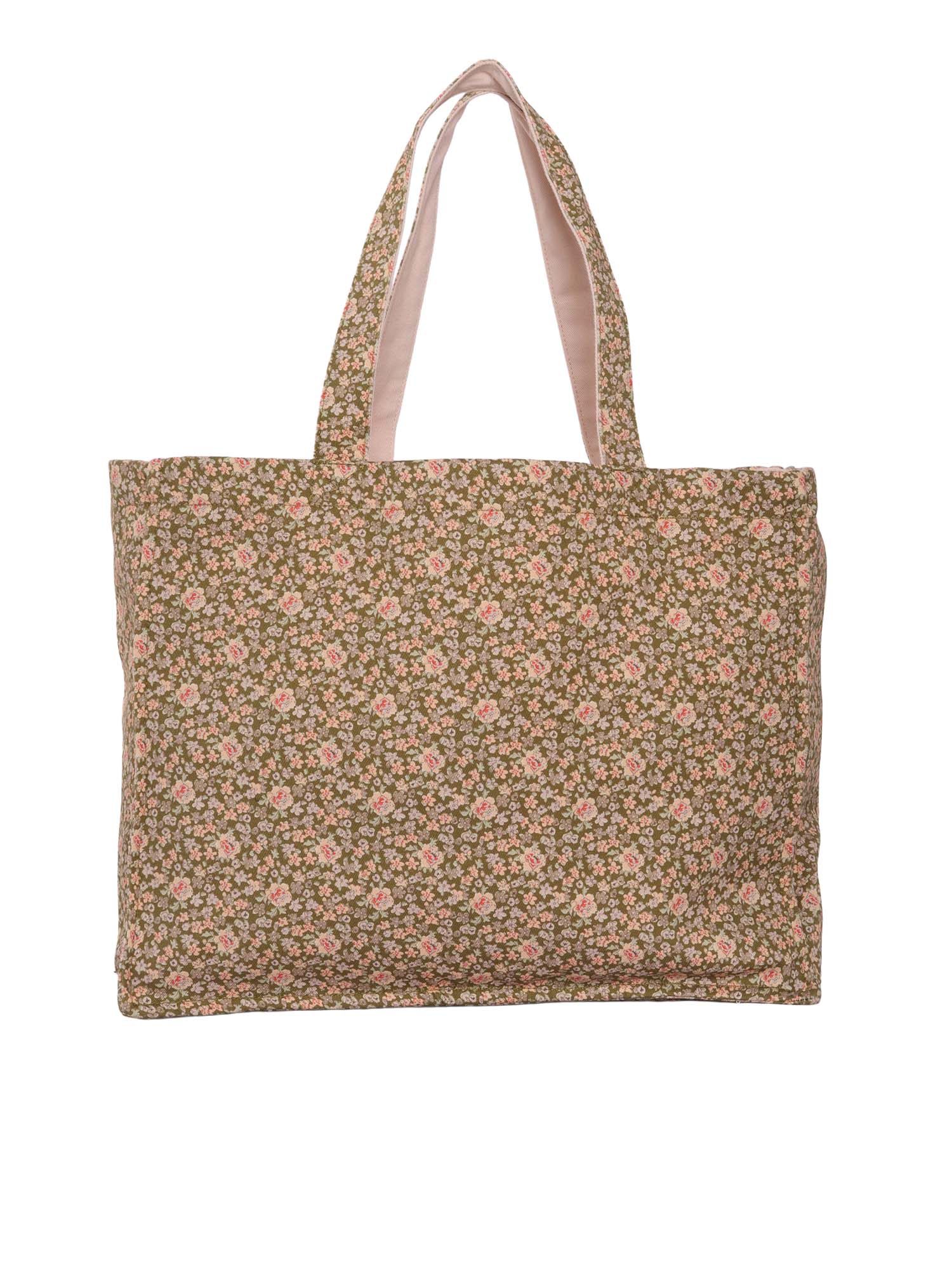 CABAS EMIKO BAG Green Cotton Handbag