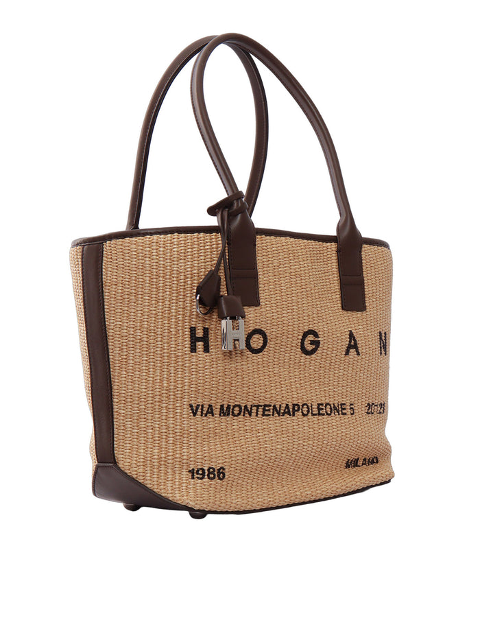 ADDRESS SHOPPING BAG Beige Handbag