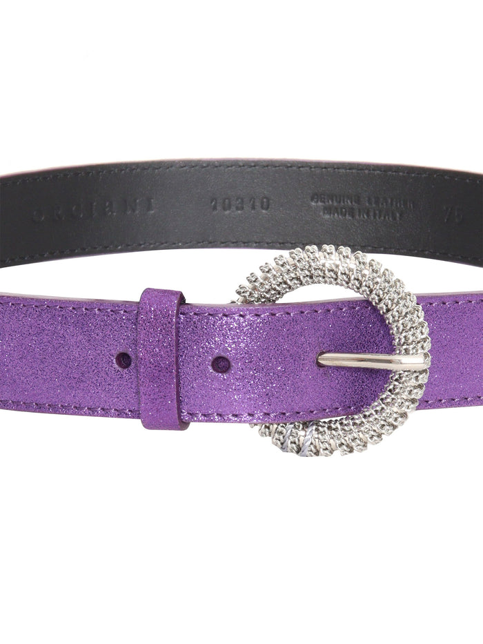 Midnight Belt Purple Calf Leather