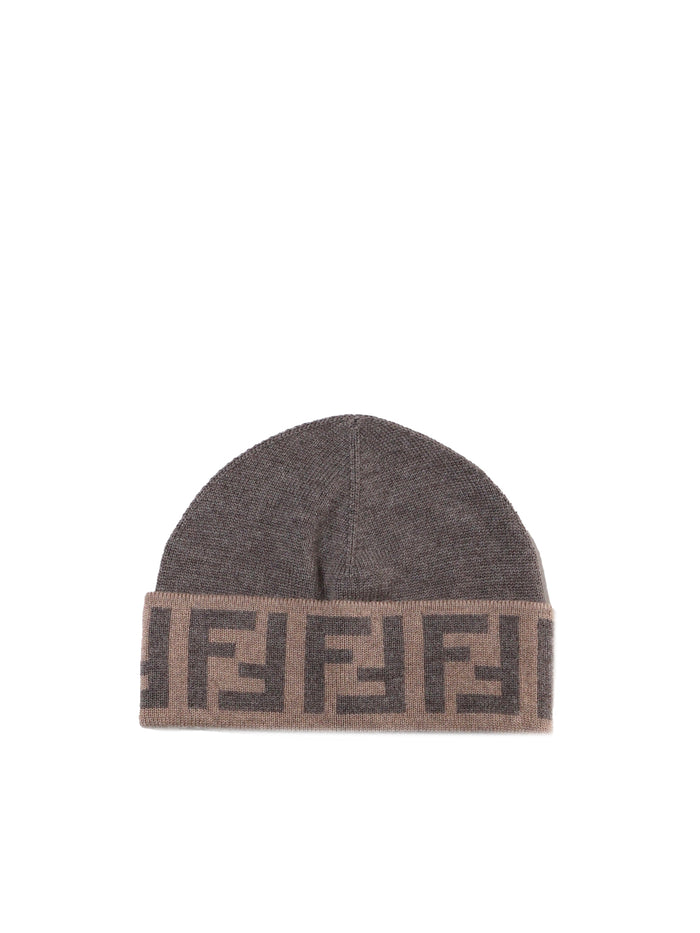 Fendi Hats Grey Wool