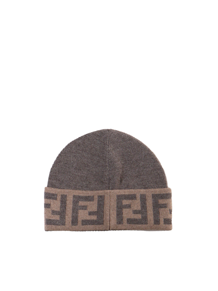 Fendi Hats Grey Wool