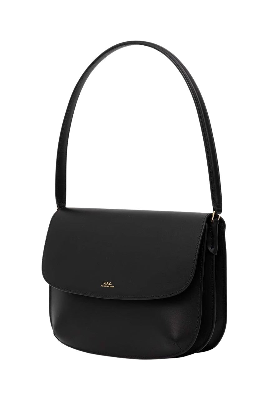 Sac Demi-Lune Shoulder Black Calf Leather Bag