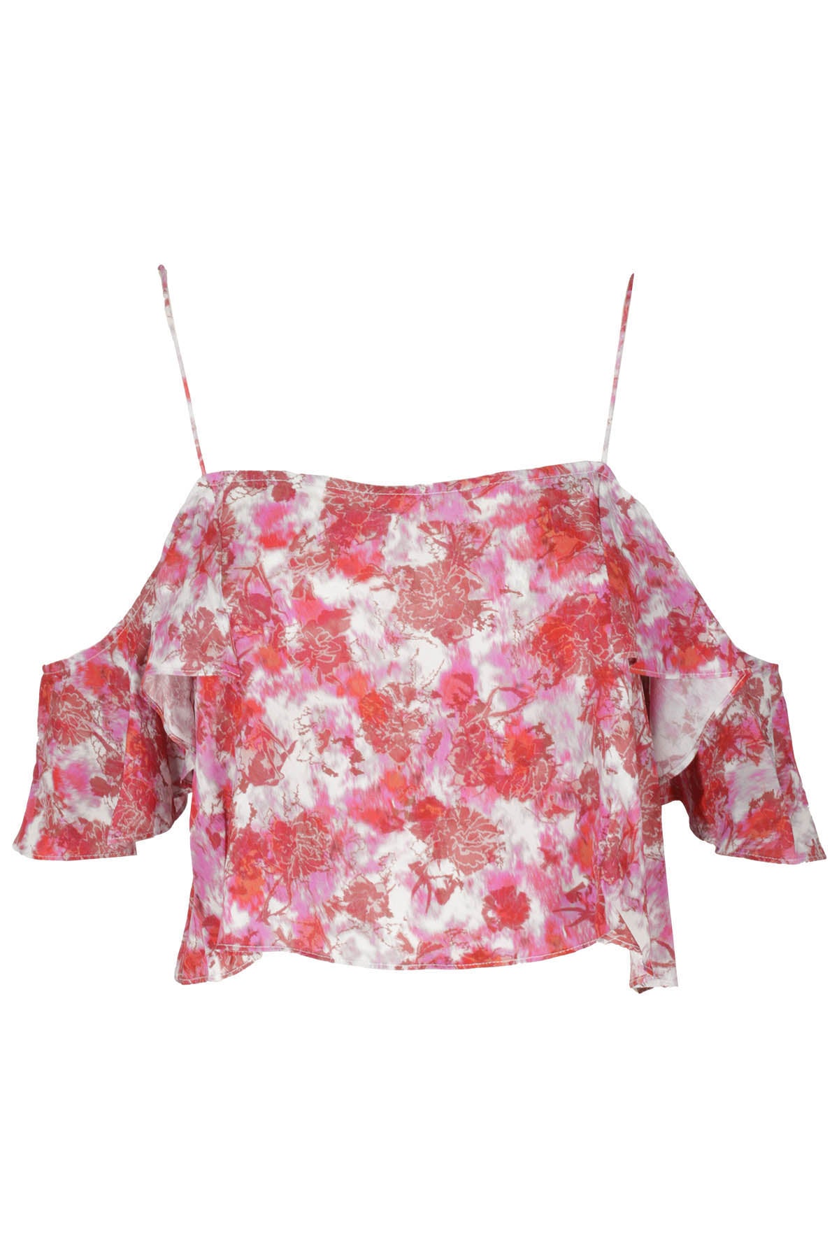 Minak Red Viscosa Tops