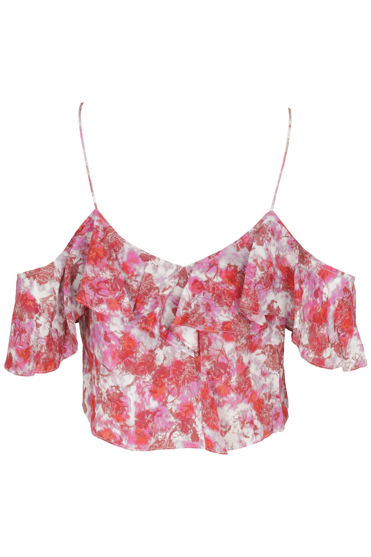Minak Red Viscosa Tops