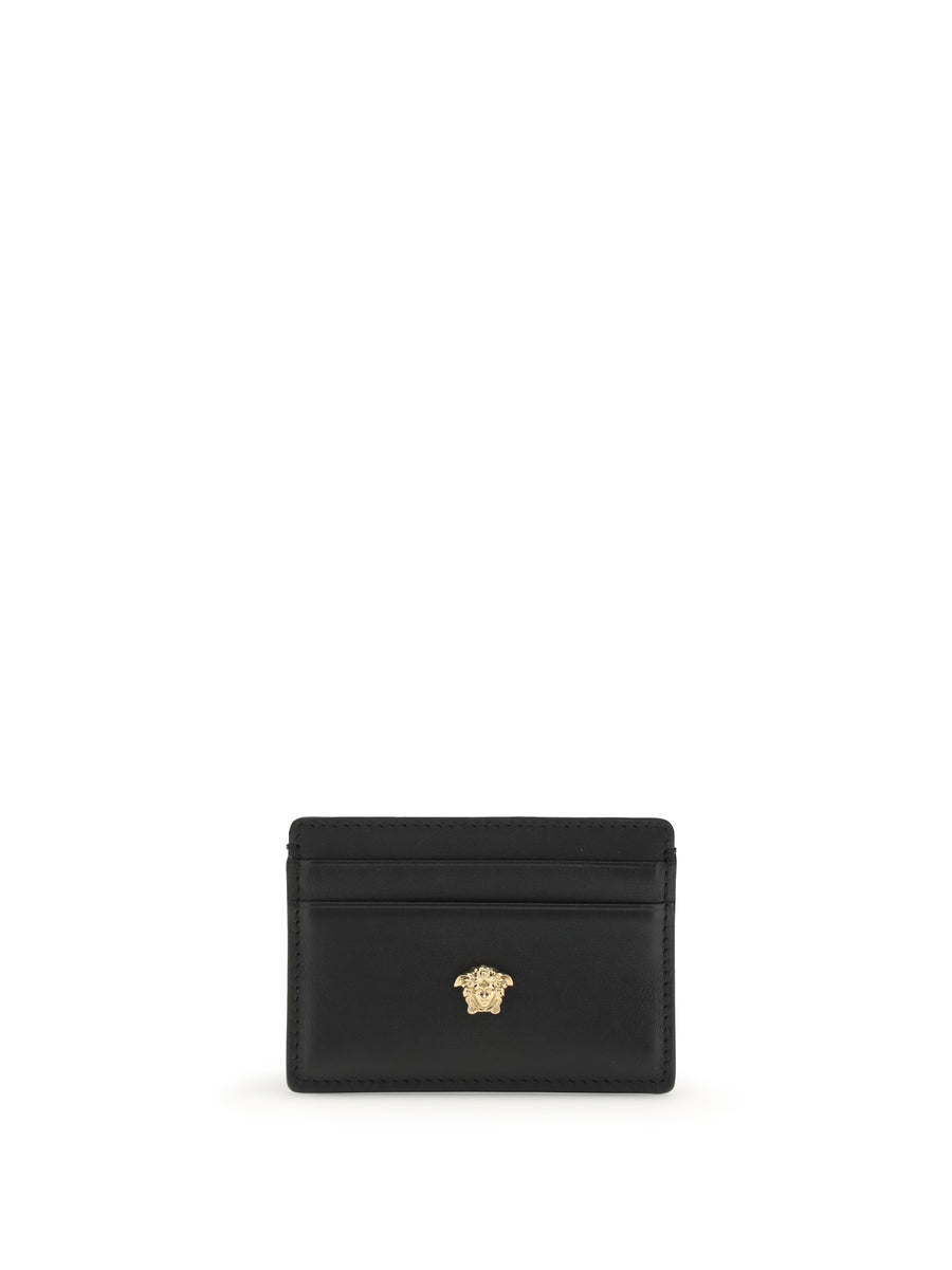 Versace 100% calf leather card case in black