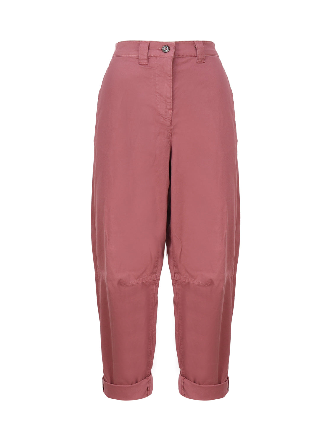 Pinko Trousers Pink Cotton