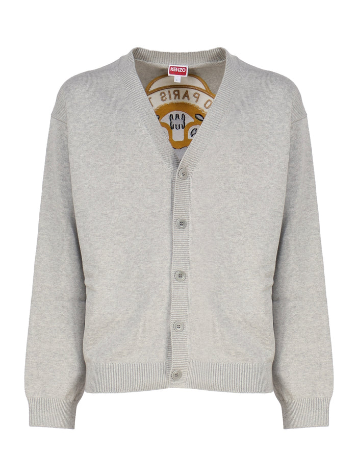 Kenzo Sweaters Grey Wool Cotton