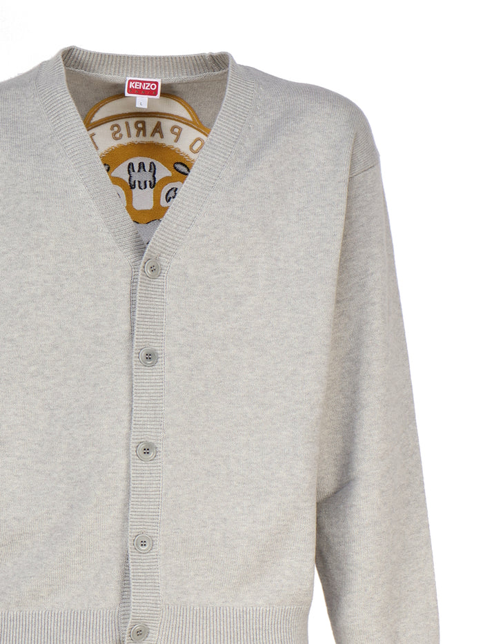 Kenzo Sweaters Grey Wool Cotton