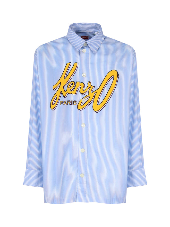 Kenzo Shirts Blue Cotton