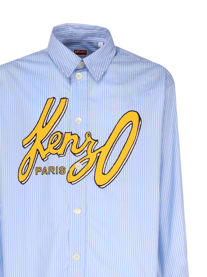Kenzo Shirts Blue Cotton