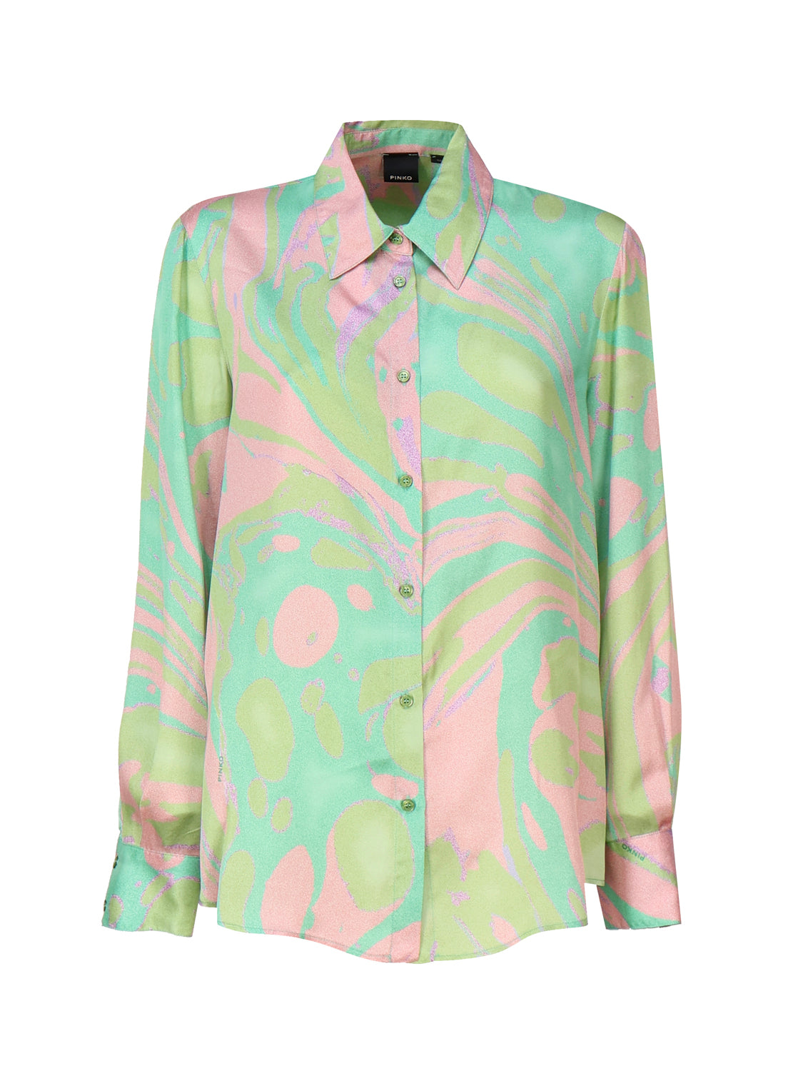 Pinko Shirts Mult.verde/rosa Est - Tessuto Esterno: Vi