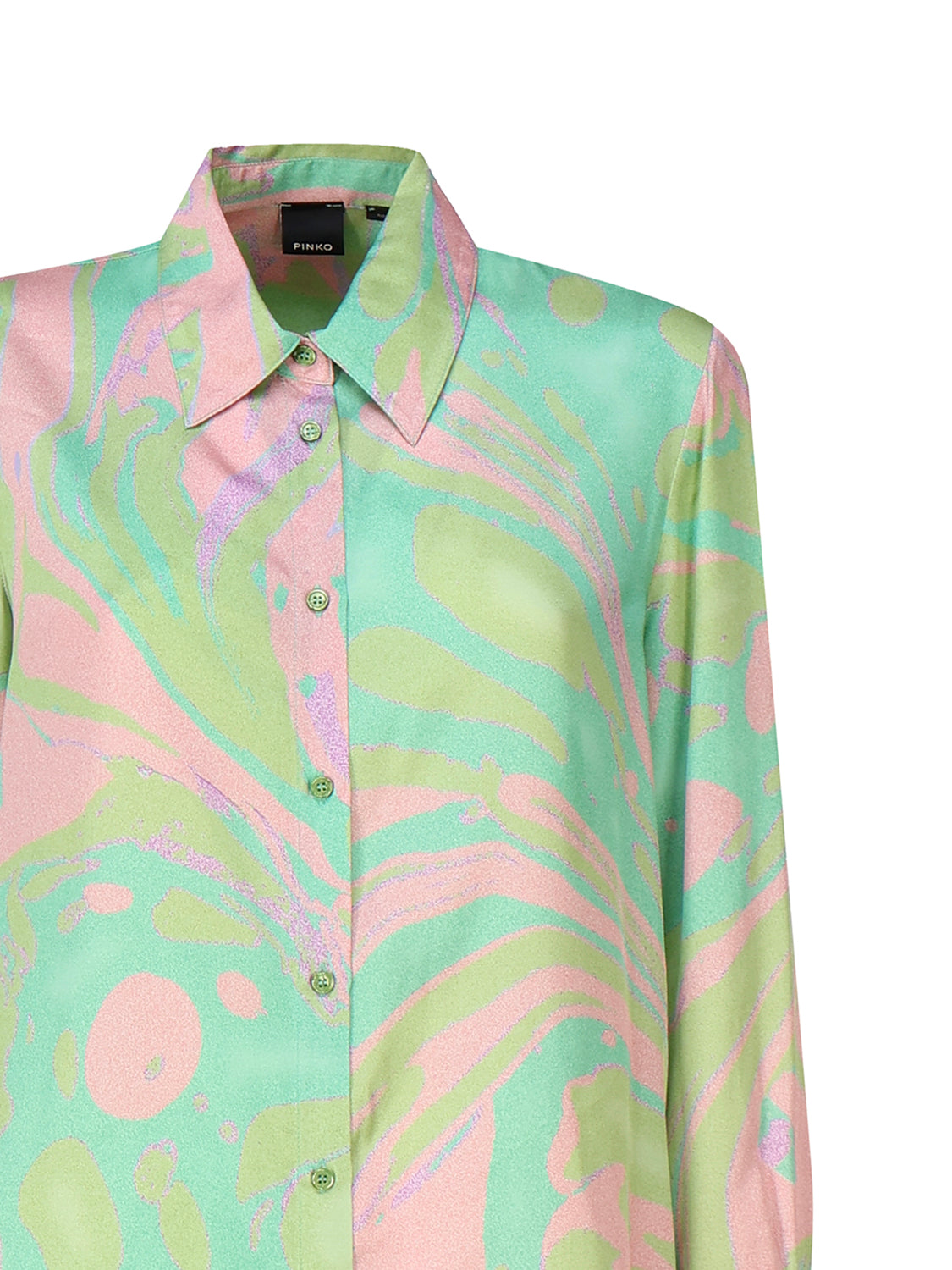 Pinko Shirts Mult.verde/rosa Est - Tessuto Esterno: Vi