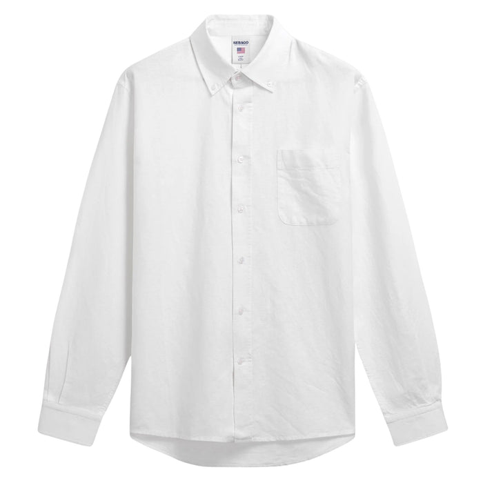 Chimenticook White Cotton Linen Shirt