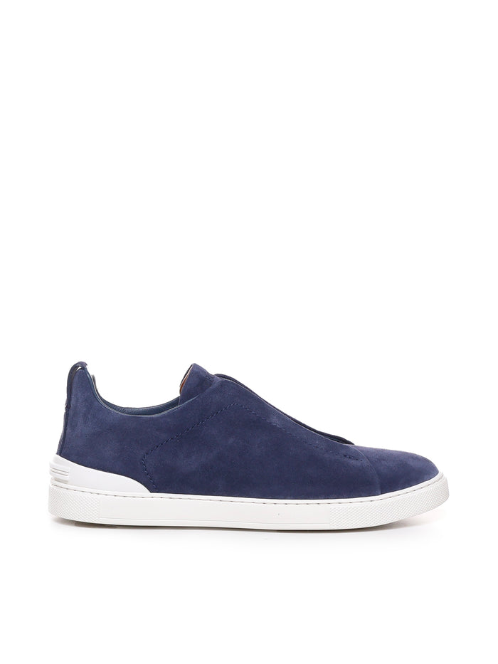 Zegna Sneakers Blue Suede
