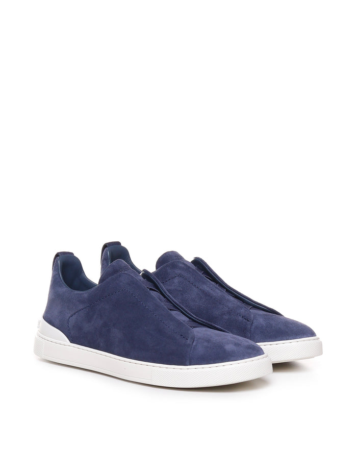 Zegna Sneakers Blue Suede