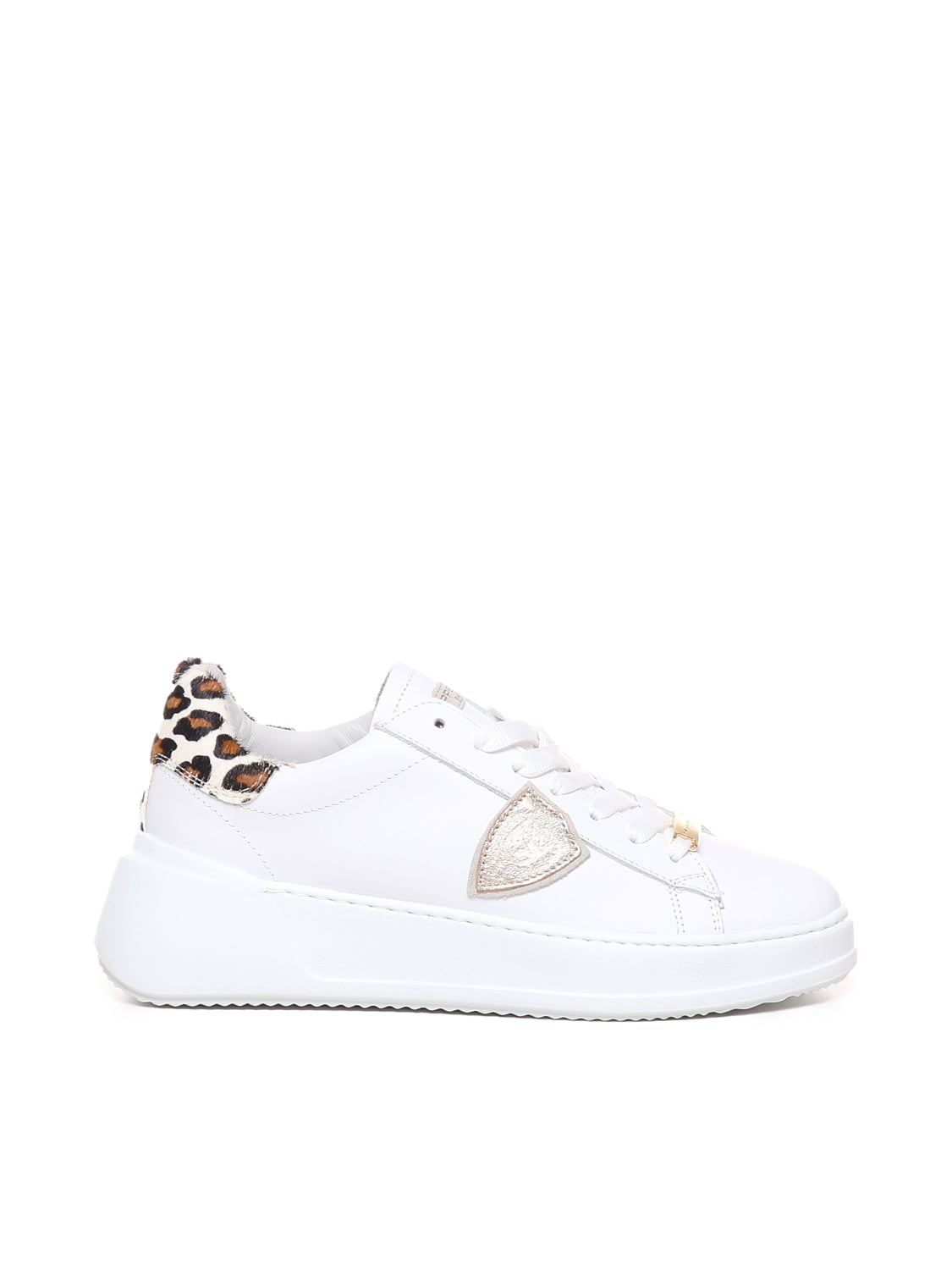 Philippe Model Sneakers White, Leopard Leather