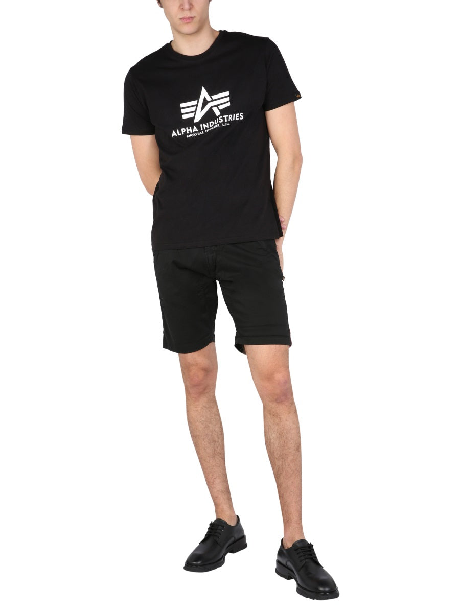 Logo Bermuda Shorts Black Cotton