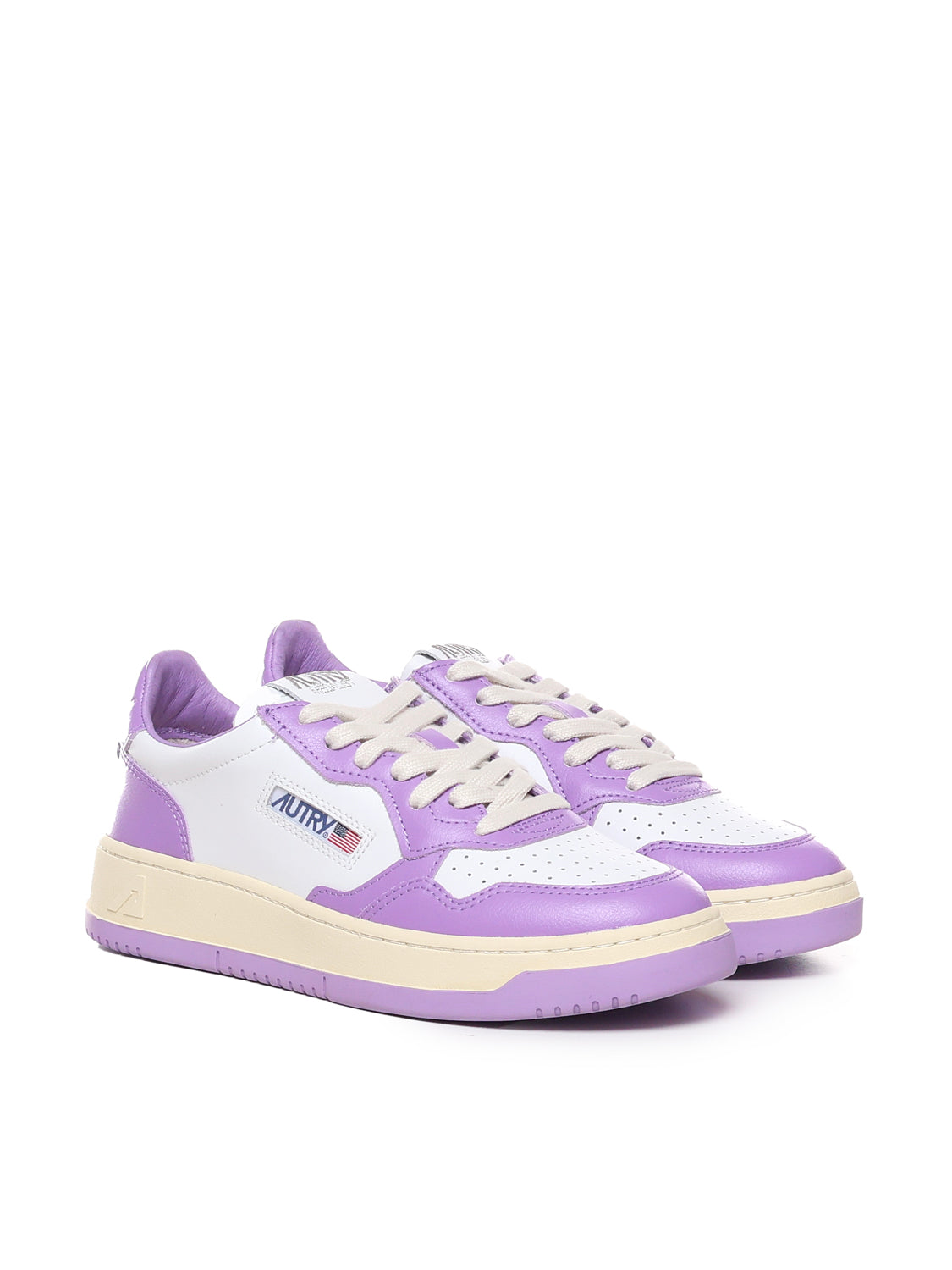 Autry Sneakers White, Lillac Cowskin