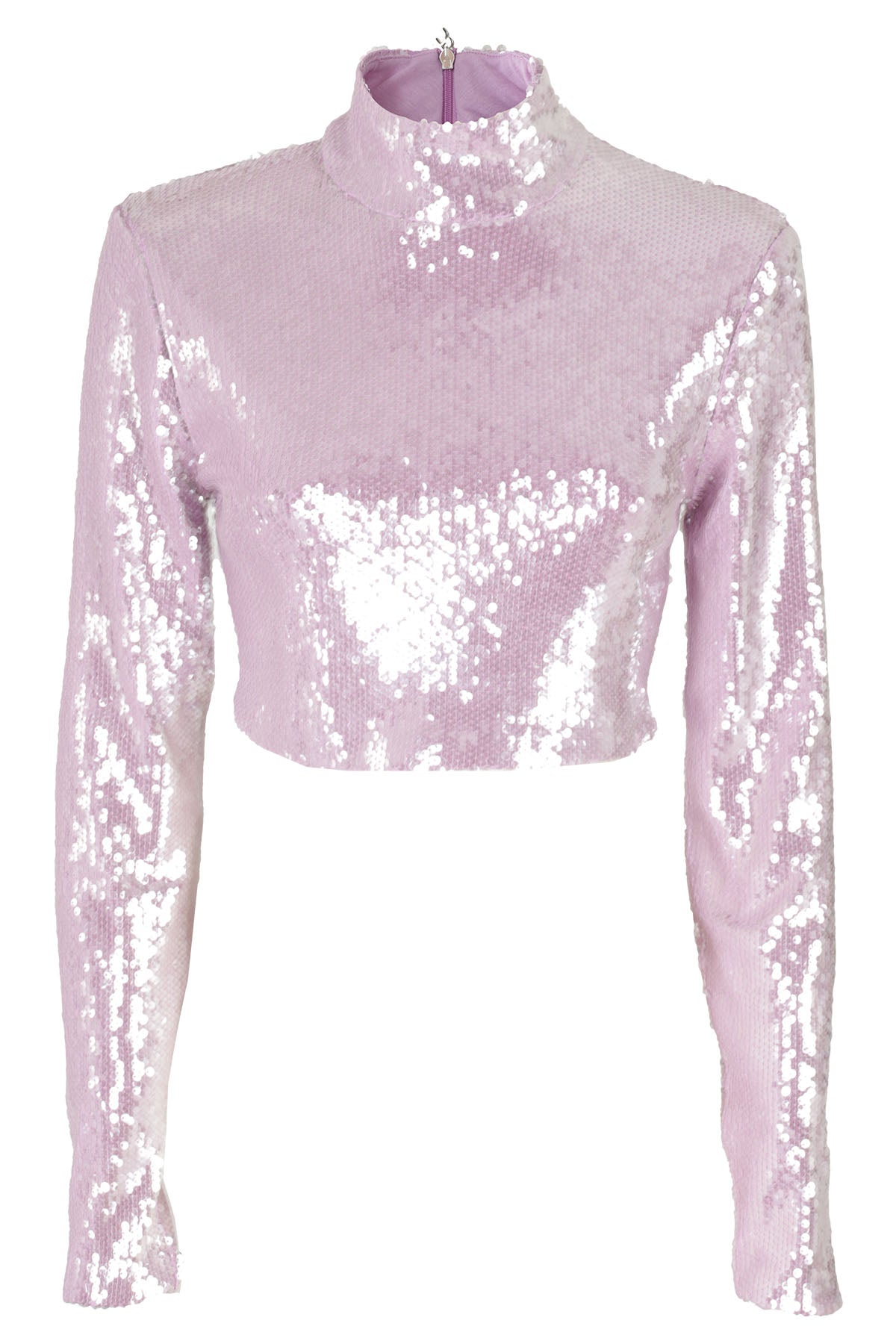 Sequin Turtleneck Pink & Purple Poliestere Riciclato Top