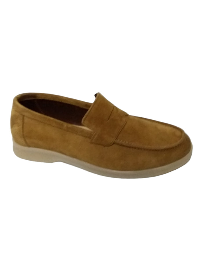 Loafers Man Brown Suede Shoe