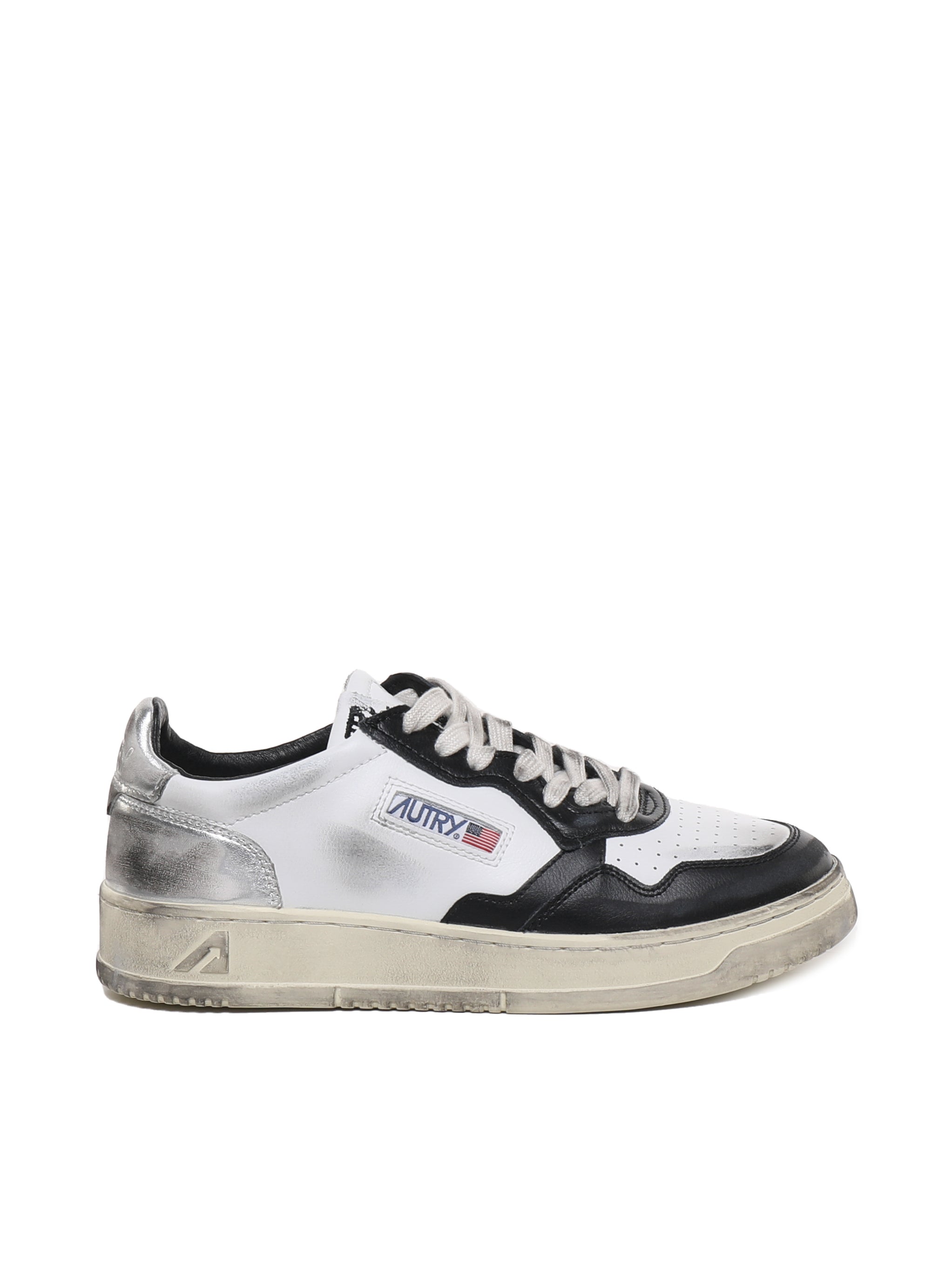 Autry Sneakers White, Black, Silver Cowskin