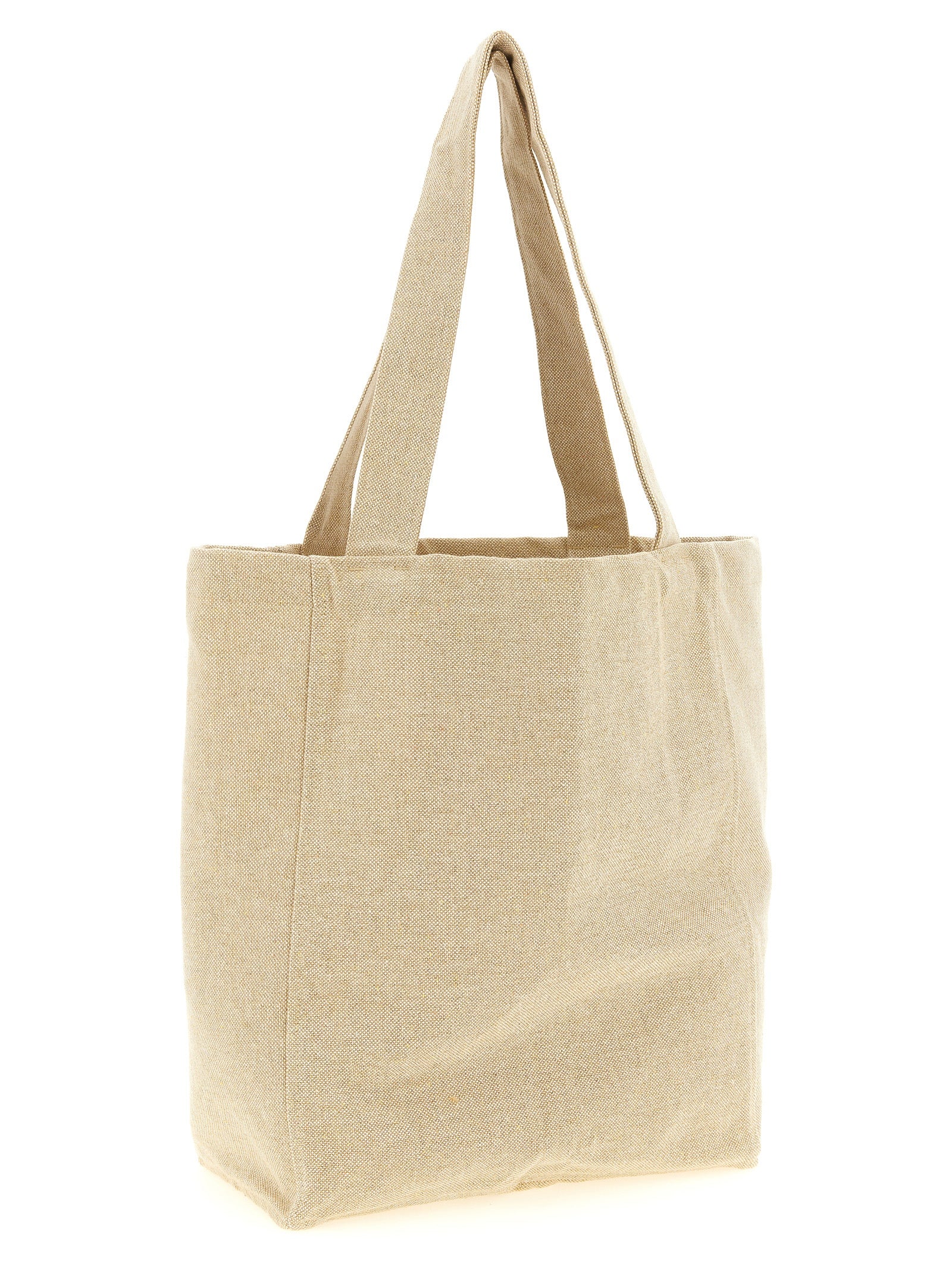 Market Shopping Bag Beige Cotton Tote