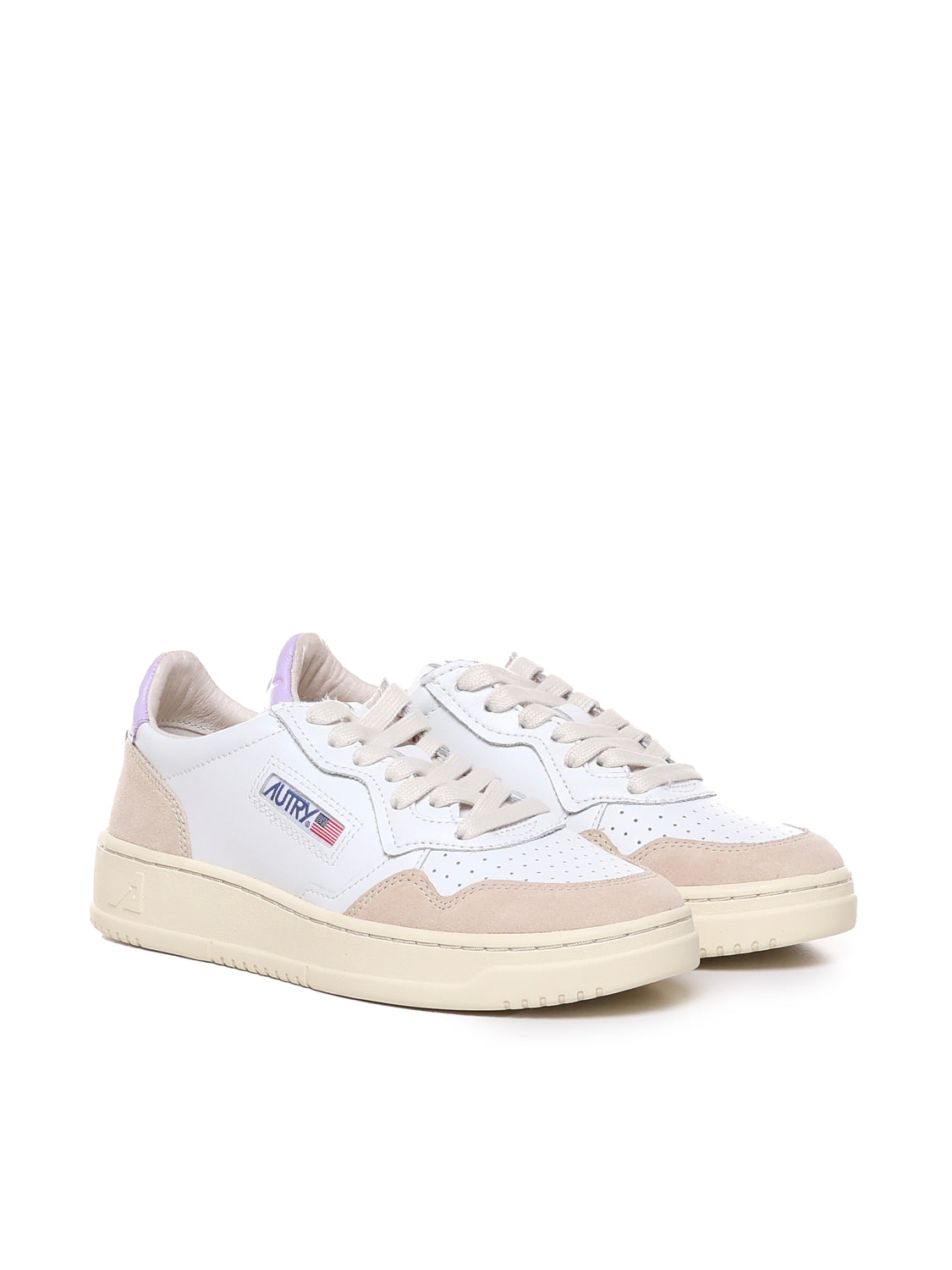 Autry Sneakers White, Lillac Cowskin