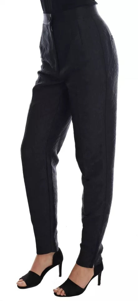 Dolce & Gabbana 54% Polyester trousers in black