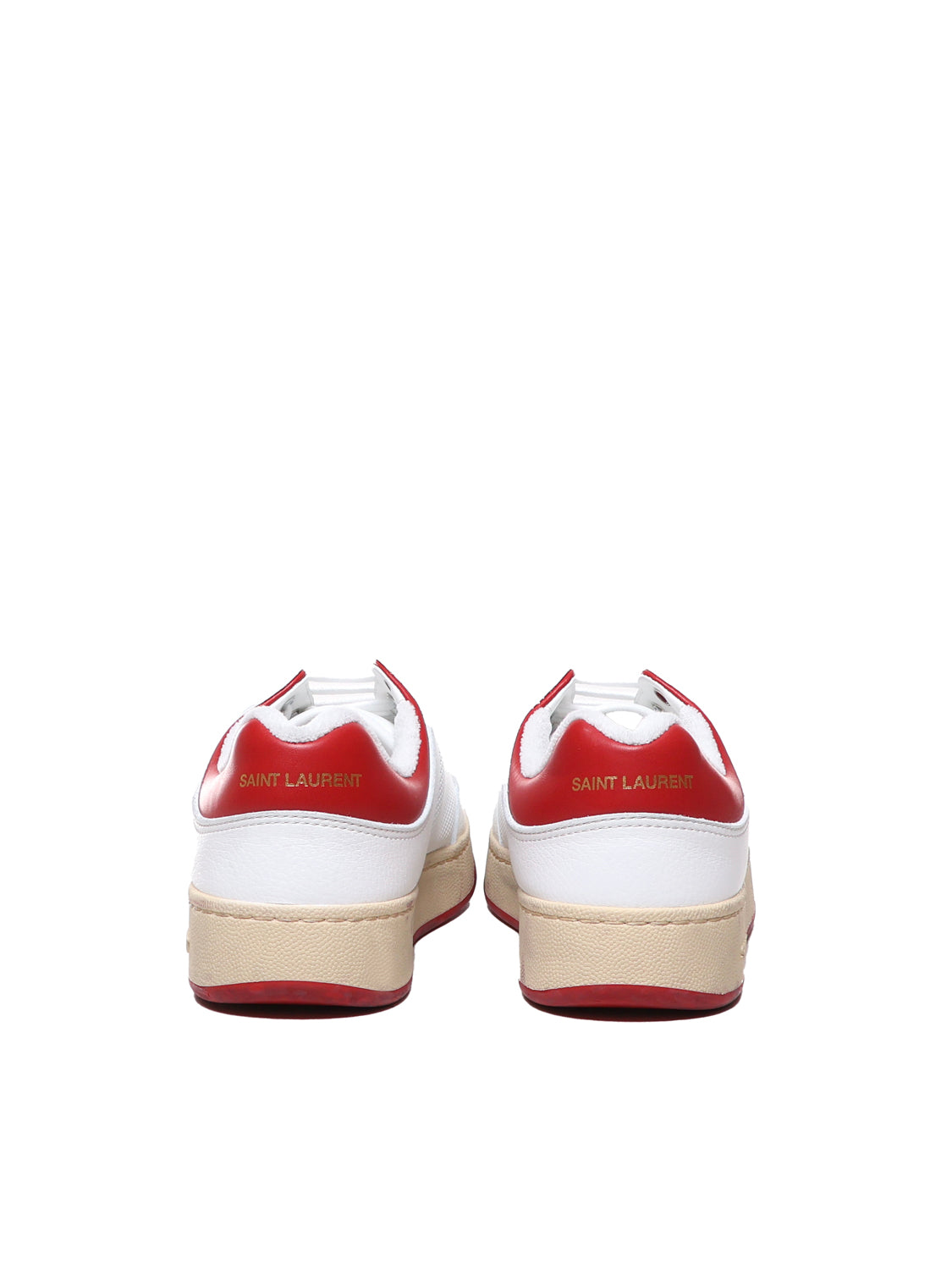 Saint Laurent Sneakers White, Red Calf Skin