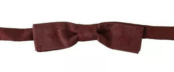 Dolce & Gabbana 100% Silk bow tie in maroon