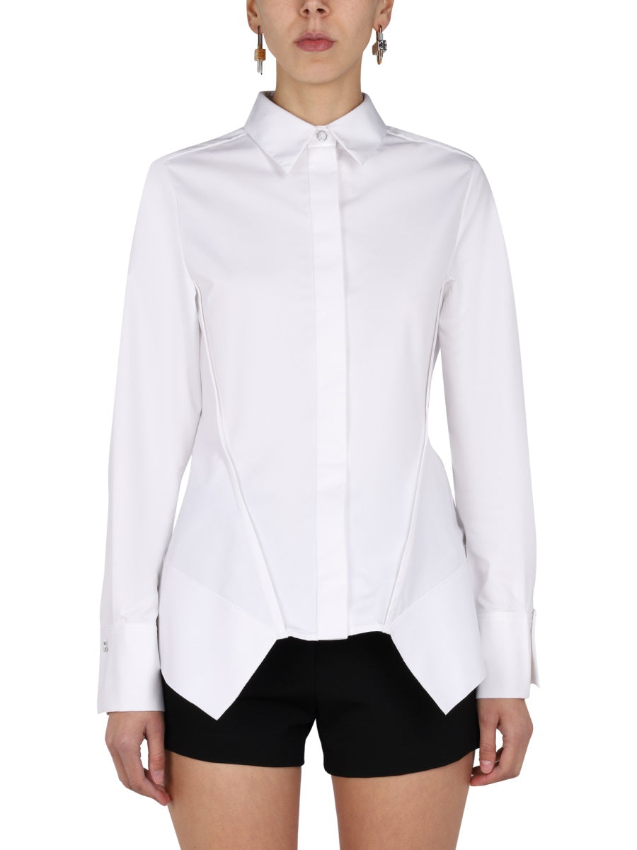 Shirt With Insert White Cotton