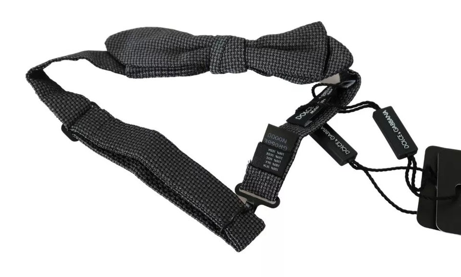 Dolce & Gabbana 100% Silk bow tie in gray