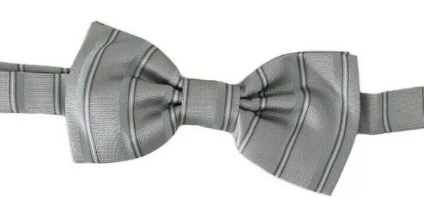 Dolce & Gabbana 100% Silk bow tie in gray