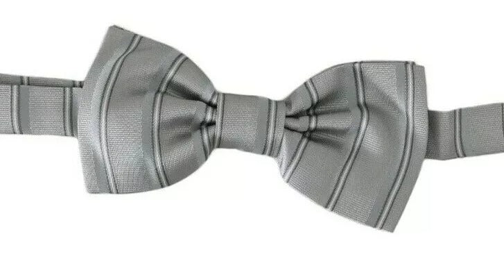 Dolce & Gabbana 100% Silk bow tie in gray