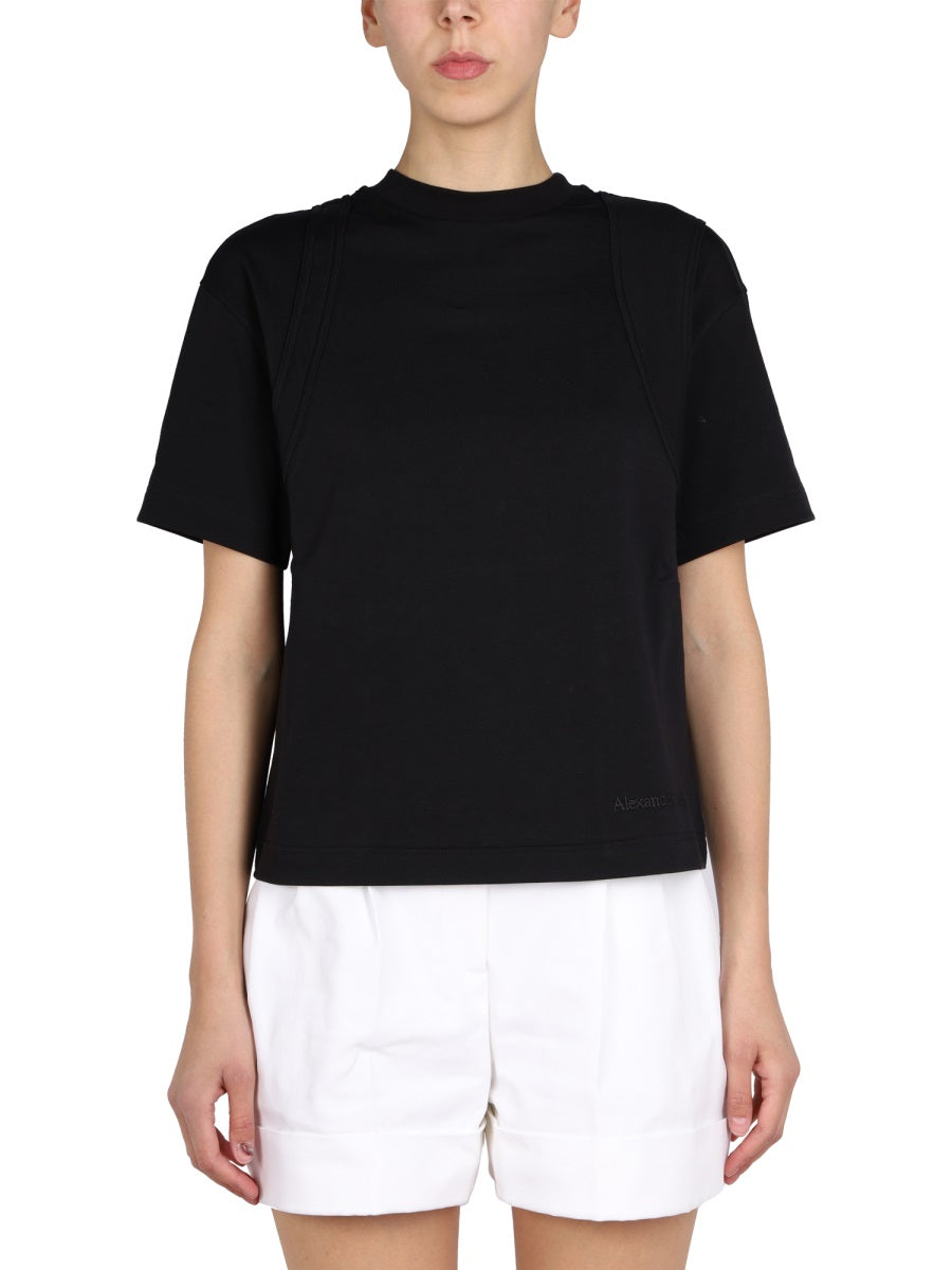 Crewneck T-Shirt Black Cotton T-shirts