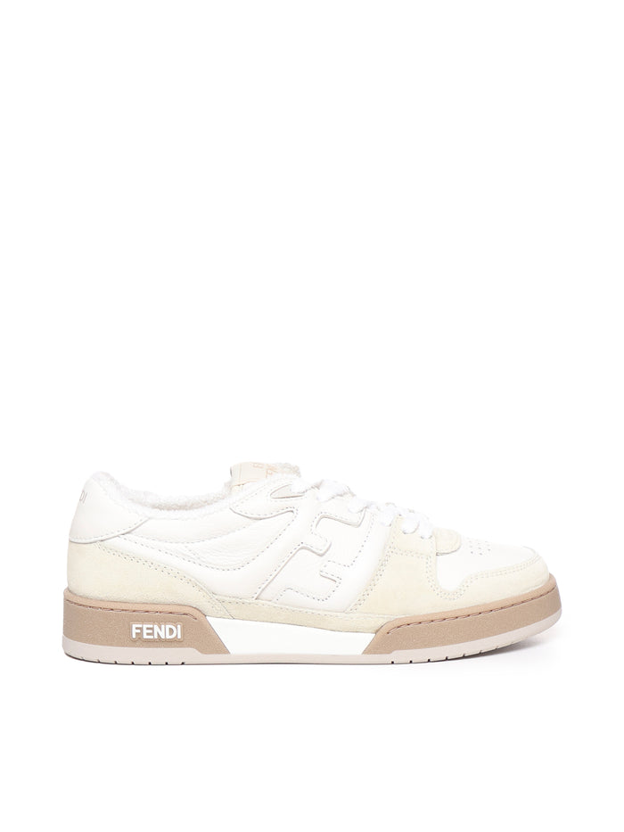 Fendi Sneakers White Calfskin Suede