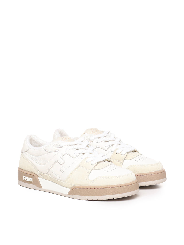Fendi Sneakers White Calfskin Suede